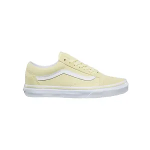 Vans Old Skool Pastel Yellow/White Suede Leather Lace Up Skater Sneakers