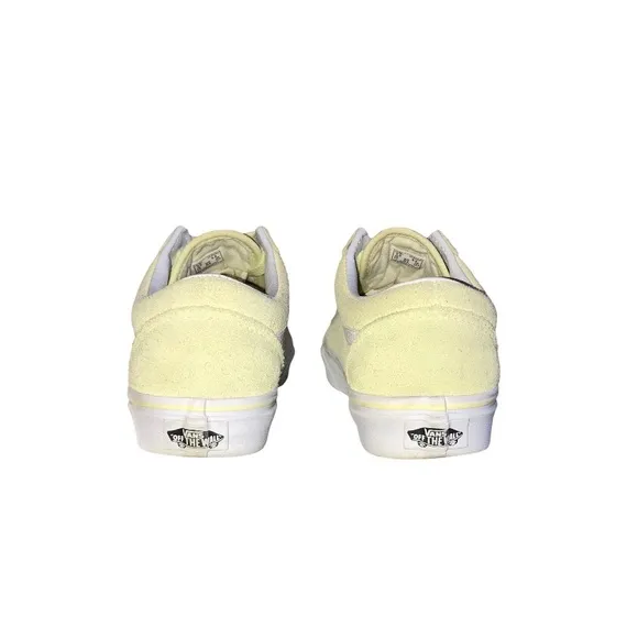 Vans Old Skool Pastel Yellow/White Suede Leather Lace Up Skater Sneakers