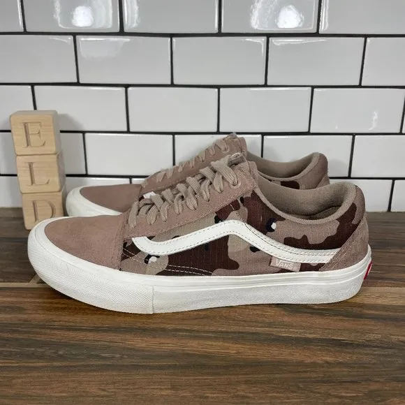 VANS Old Skool Pro Men's Size 7 Shoes Desert Camo UltraCush Low Skater Sneakers