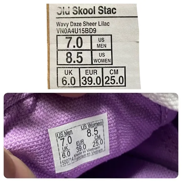 Vans Old Skool Stacked Wavy Daze Sheer Lilac Sneakers