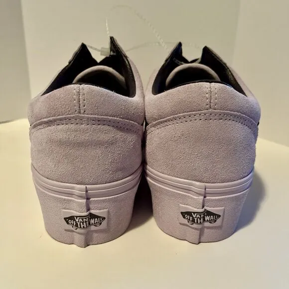 Vans Old Skool Stackform Shoes Sneakers Mens 10 Lavender Purple Suede Skater