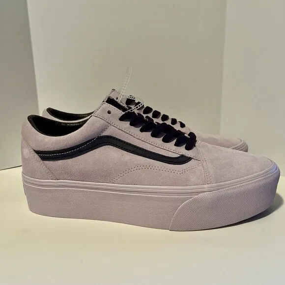 Vans Old Skool Stackform Shoes Sneakers Mens 10 Lavender Purple Suede Skater