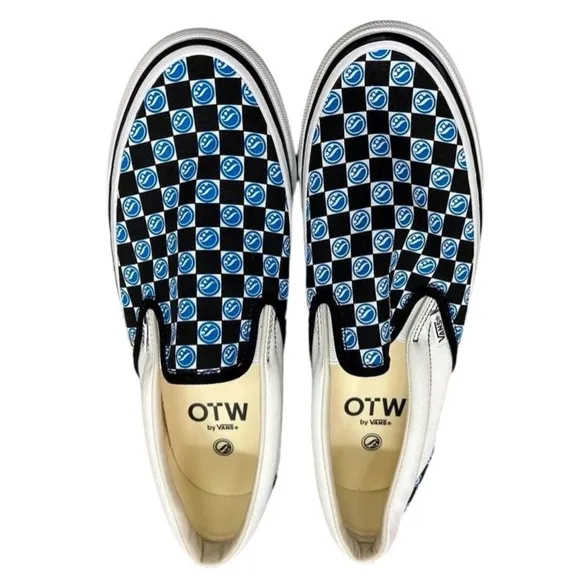 VANS • OTW Custom Slip On Checkered Reissued ‘98 Skater Sneakers Shoes