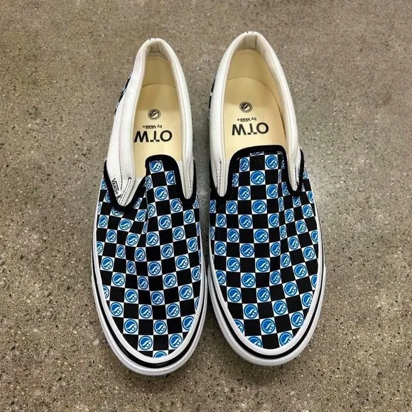 VANS • OTW Custom Slip On Checkered Reissued ‘98 Skater Sneakers Shoes