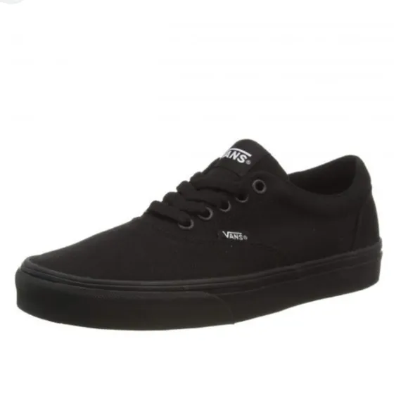 Vans (Size 9.5) Men's Black Classic Lace-up Low Top Skater Sneakers