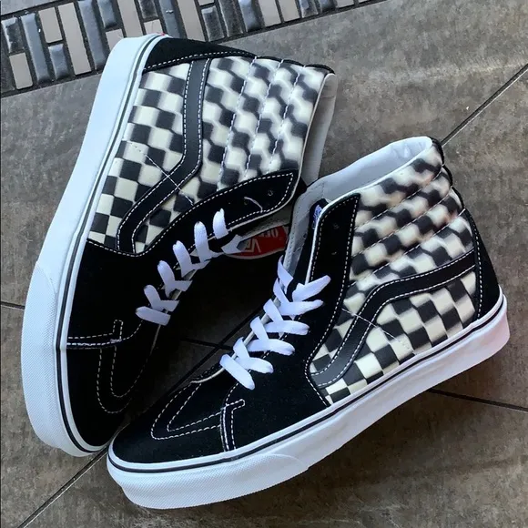 VANS SK8-Hi Blur Check Black/Classic White WMNS
