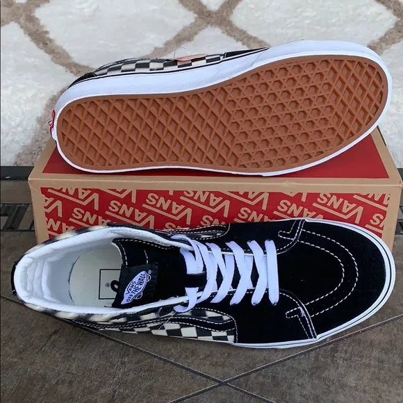 VANS SK8-Hi Blur Check Black/Classic White WMNS