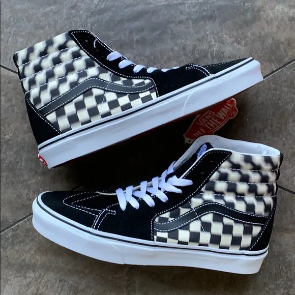 VANS SK8-Hi Blur Check Black/Classic White WMNS