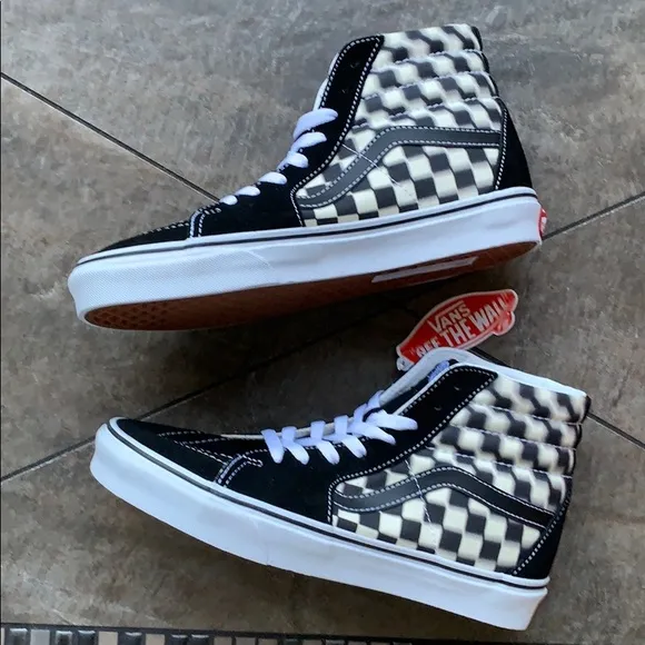 VANS SK8-Hi Blur Check Black/Classic White WMNS