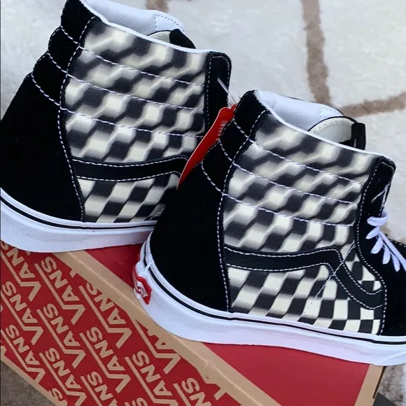 VANS SK8-Hi Blur Check Black/Classic White WMNS