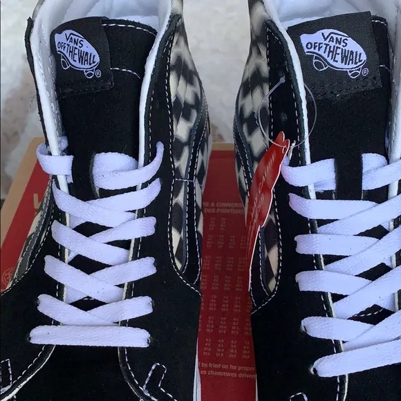 VANS SK8-Hi Blur Check Black/Classic White WMNS