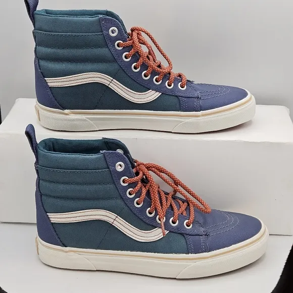 Vans sk8-hi MTE DX colorblock blue green hightop sneakers size 7 in m / 8.5 in w