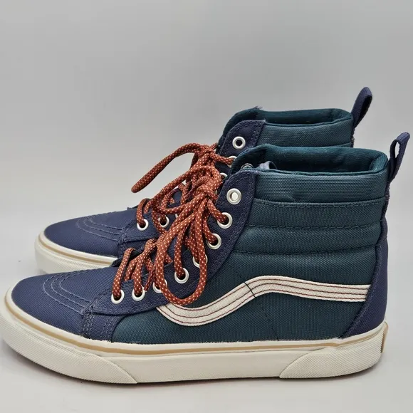Vans sk8-hi MTE DX colorblock blue green hightop sneakers size 7 in m / 8.5 in w