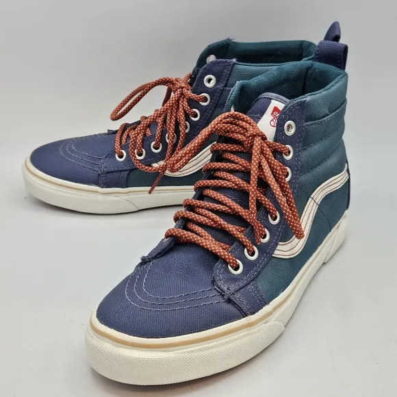 Vans sk8-hi MTE DX colorblock blue green hightop sneakers size 7 in m / 8.5 in w