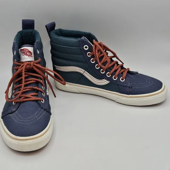 Vans sk8-hi MTE DX colorblock blue green hightop sneakers size 7 in m / 8.5 in w