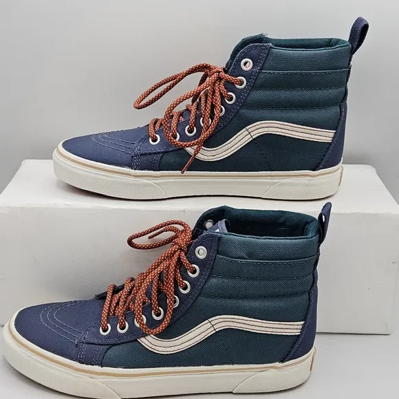 Vans sk8-hi MTE DX colorblock blue green hightop sneakers size 7 in m / 8.5 in w