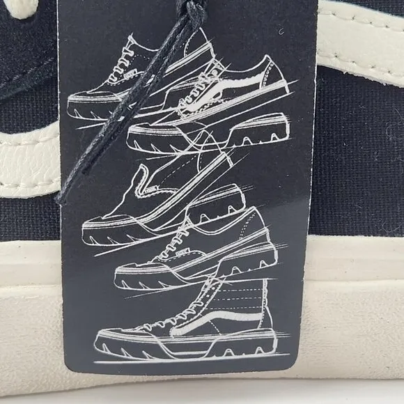 VANS Sk8-Hi Tapered Modular Speckled Gum Shoe Sneakers W7 M5.5 NWOB Black Skater