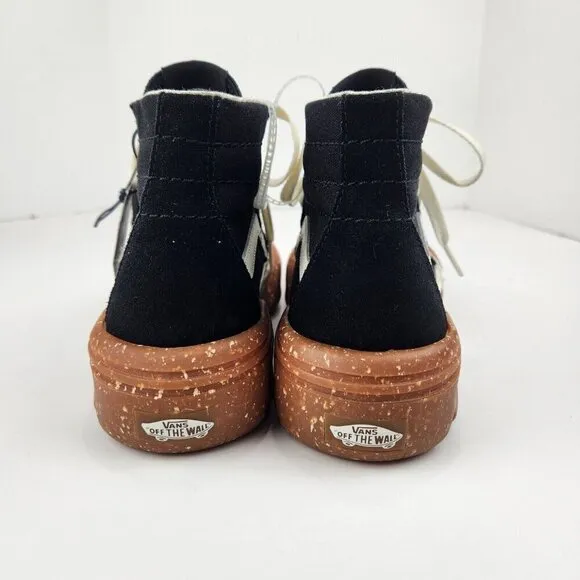 VANS Sk8-Hi Tapered Modular Speckled Gum Shoe Sneakers W7 M5.5 NWOB Black Skater
