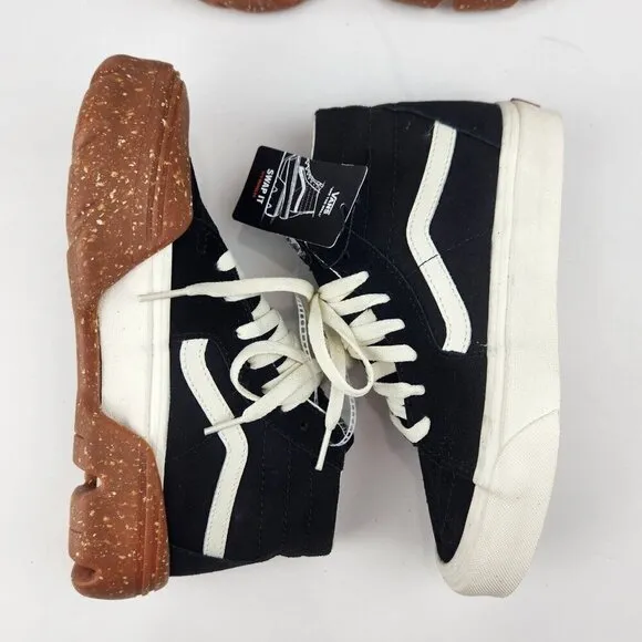 VANS Sk8-Hi Tapered Modular Speckled Gum Shoe Sneakers W7 M5.5 NWOB Black Skater