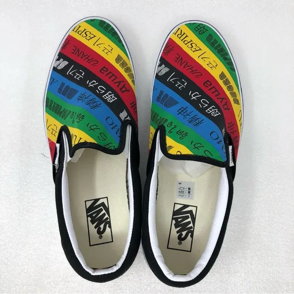 Vans Sneakers Classic Slip-On Spirit Design Men’s Size 10.5 Women’s Size 12