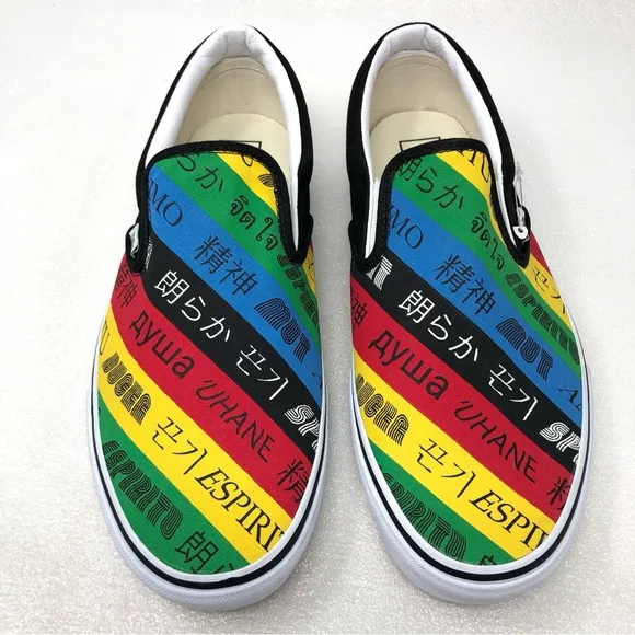 Vans Sneakers Classic Slip-On Spirit Design Men’s Size 10.5 Women’s Size 12