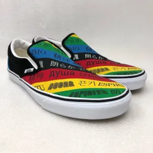 Vans Sneakers Classic Slip-On Spirit Design Men’s Size 10.5 Women’s Size 12