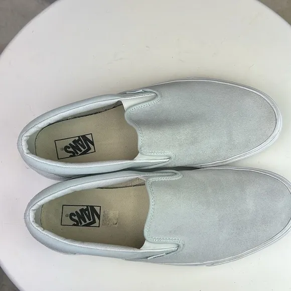 Vans Suede Off The Wall Slip-On Pastel Blue Skater Sneakers