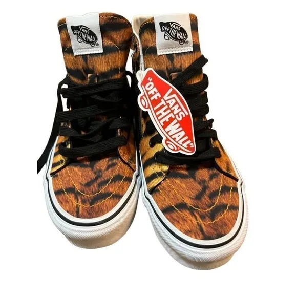 Vans Unisex Tiger Print Sk8-Hi Tapered Athletic Sneakers Size 6(M) 7(W) NEW