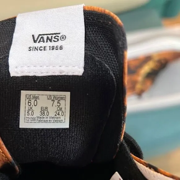 Vans Unisex Tiger Print Sk8-Hi Tapered Athletic Sneakers Size 6(M) 7(W) NEW