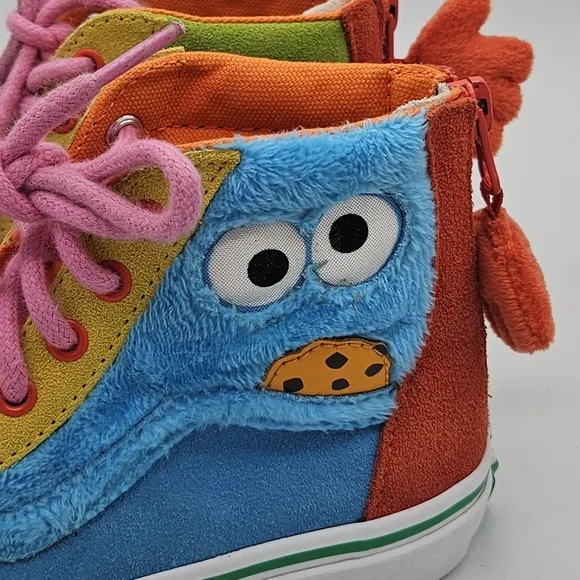 Vans x SESAME STREET SK8-Hi Zip Kids 2 Limited Edition cookie monster &amp; grouch