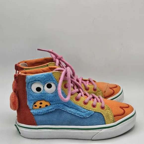 Vans x SESAME STREET SK8-Hi Zip Kids 2 Limited Edition cookie monster &amp; grouch