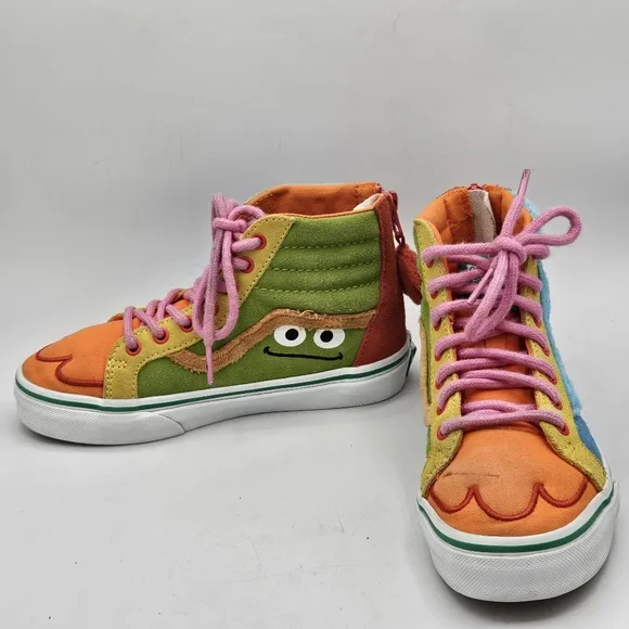 Vans x SESAME STREET SK8-Hi Zip Kids 2 Limited Edition cookie monster &amp; grouch