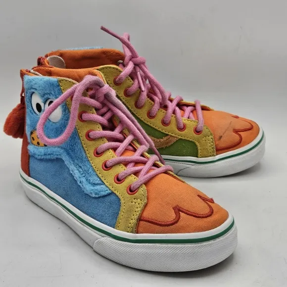 Vans x SESAME STREET SK8-Hi Zip Kids 2 Limited Edition cookie monster &amp; grouch