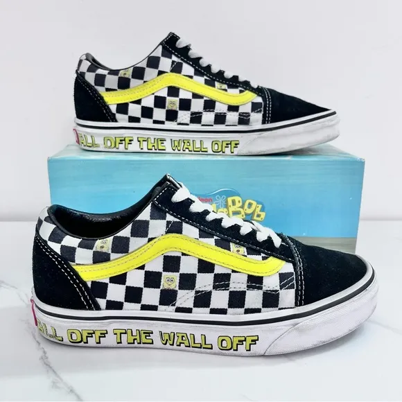 Vans x Spongebob Old Skool Off The Wall Lace Up Sneakers Women’s 6.5 Men’s 5