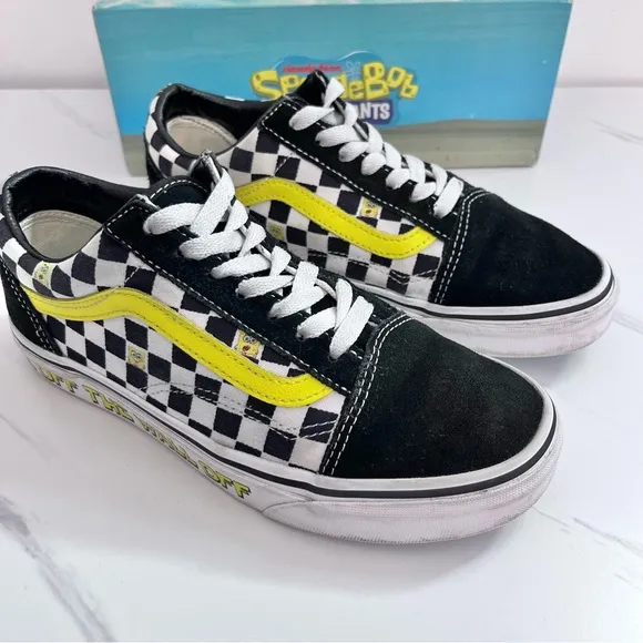 Vans x Spongebob Old Skool Off The Wall Lace Up Sneakers Women’s 6.5 Men’s 5