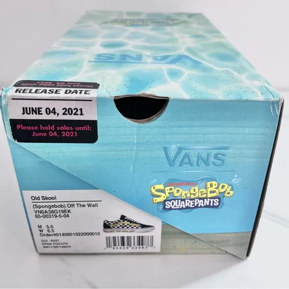 Vans x Spongebob Old Skool Off The Wall Lace Up Sneakers Women’s 6.5 Men’s 5