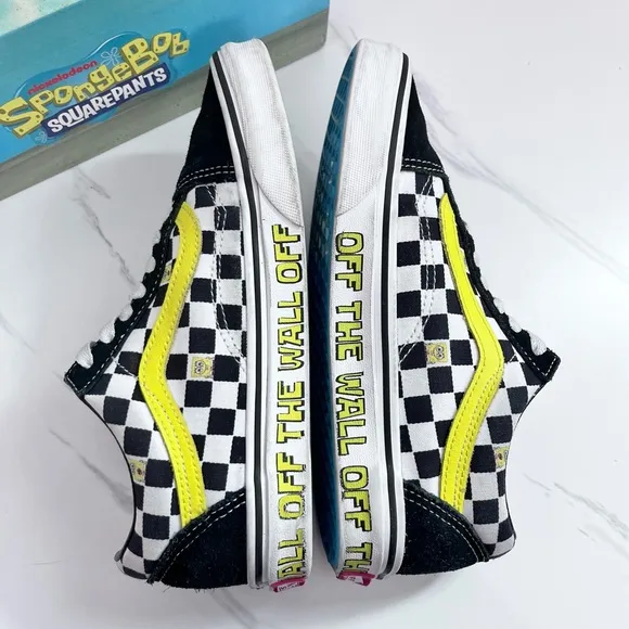 Vans x Spongebob Old Skool Off The Wall Lace Up Sneakers Women’s 6.5 Men’s 5