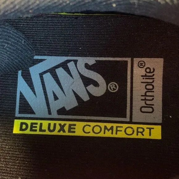 Vans Atwood Deluxe Comfort Black Canvas Sneakers Men’s 7.5 Skateboard Casual