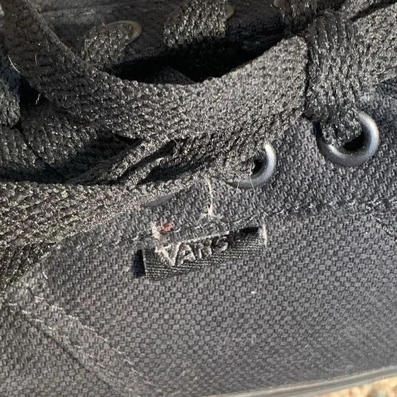 Vans Atwood Deluxe Comfort Black Canvas Sneakers Men’s 7.5 Skateboard Casual