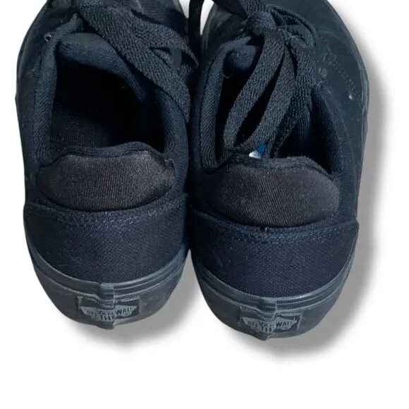 Vans Atwood Deluxe Comfort Black Canvas Sneakers Men’s 7.5 Skateboard Casual