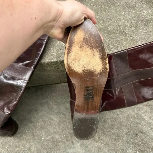 Vero Cuoio Brown Leather Boots Size 10
