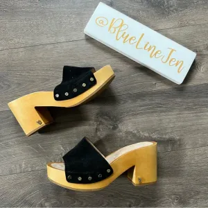 Veronica Beard Suede Clog Hannalee Sandals NWOT