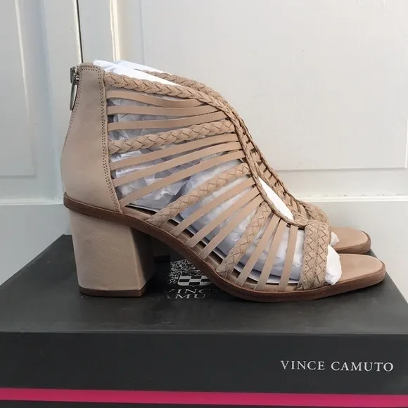 VINCE CAMUTO Beige Kestal Bohemian Cage Sandal Size 8.5M