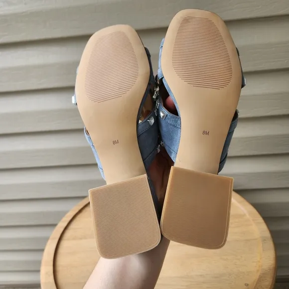 Vince Camuto Nadonie blue heeled sandals size 8