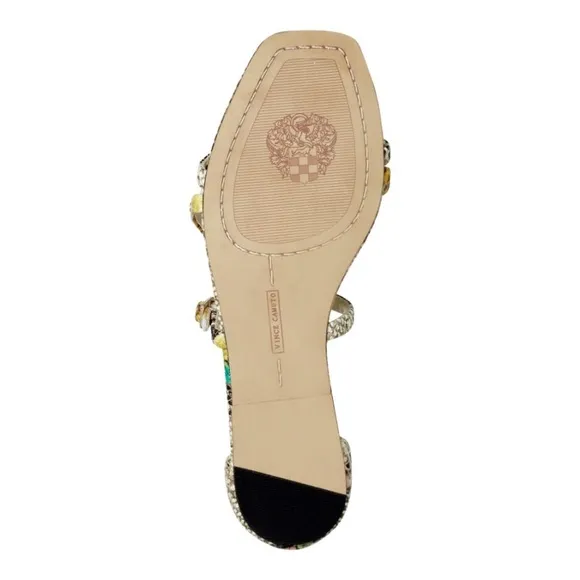 🆕{VINCE CAMUTO}Seseti Snakeskin Leather Studded Strappy Sandals