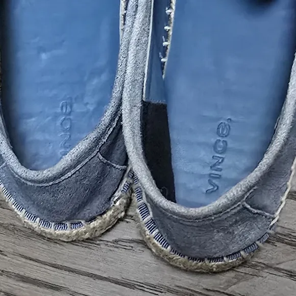 Vince Daria Suede Flat Espadrille Loafer in Indigo Denim Blue