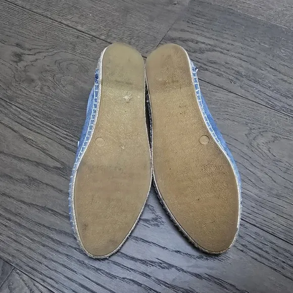 Vince Daria Suede Flat Espadrille Loafer in Indigo Denim Blue