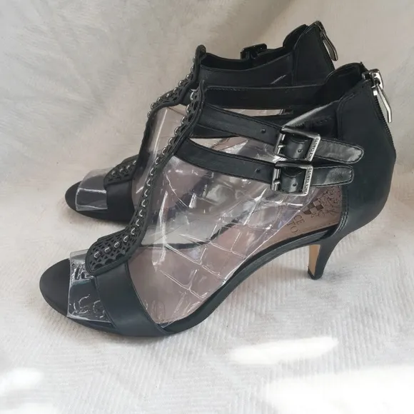 [VINCECAMUTO] Studded high heeled ankle sandals 7