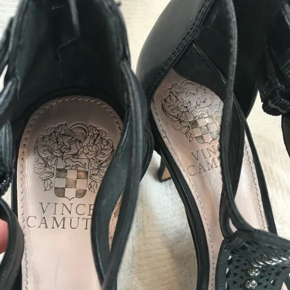 [VINCECAMUTO] Studded high heeled ankle sandals 7