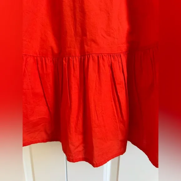 Vineyard Vines Poplin Flutter Midi Dress NEW NWOT Ruffle Hem Tiered Skirt